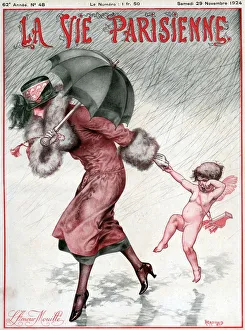 La Vie Parisienne 1924 1920s France illustrations raining winds windy cherubs cupids La Vie Parisienne 1924 1920s France illustrations raining winds windy cherubs cupids