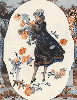 La Vie Parisienne 1925 1920s France Herouard flowers arranging womens coats illustrations La Vie Parisienne 1925 1920s France Herouard flowers arranging womens coats illustrations