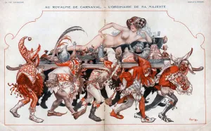 La Vie Parisienne 1926 1920s France Herouard party invitations orgy orgies jesters La Vie Parisienne 1926 1920s France Herouard party invitations orgy orgies jesters