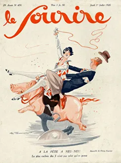 Le Sourire 1926 1920s France magazines pigs fairs fairgrounds rides illustrations Le Sourire 1926 1920s France magazines pigs fairs fairgrounds rides illustrations