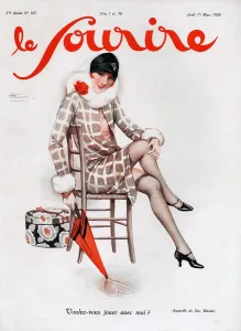 Le Sourire 1928 1920s France magazines womens hats boxes umbrellas erotica illustrations Le Sourire 1928 1920s France magazines womens hats boxes umbrellas erotica illustrations
