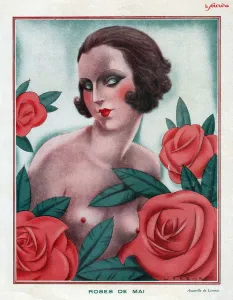 Le Sourire 1930s France womens portraits flowers roses erotica illustrations gardens Le Sourire 1930s France womens portraits flowers roses erotica illustrations gardens