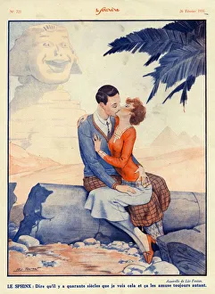 Le Sourire 1931 1930s France kissing Egypt holidays sphinx pyramids illustrations kisses Le Sourire 1931 1930s France kissing Egypt holidays sphinx pyramids illustrations kisses