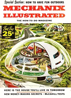 Mechanix Illustrated 1950s USA rklf magazines visions of the future futuristic homes Mechanix Illustrated 1950s USA rklf magazines visions of the future futuristic homes