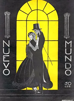 Nuevo Mundo 1927 1920s Spain embracing hugging art deco cc evening dress top hats Nuevo Mundo 1927 1920s Spain embracing hugging art deco cc evening dress top hats