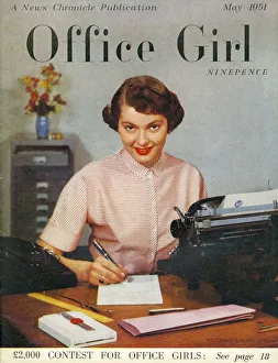 Office Girl 1951 1950s UK womens secretaries portraits magazines secretary clothing Office Girl 1951 1950s UK womens secretaries portraits magazines secretary clothing