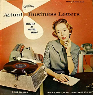 Steno-Disc 1950s USA rklf albums records players dictation training practice secretaries Steno-Disc 1950s USA rklf albums records players dictation training practice secretaries