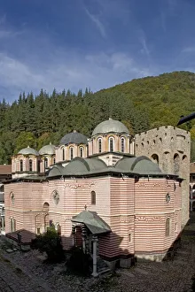 Bulgaria. Rhodope Mountains. Rila Monastery, Church of Nativity of Virgin Bulgaria. Rhodope Mountains. Rila Monastery, Church of Nativity of Virgin