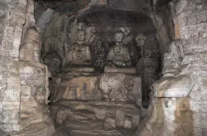 China, Chongqing, Dazu County, Mount Baoding, Dazu Rock Carvings, Stone sculptures China, Chongqing, Dazu County, Mount Baoding, Dazu Rock Carvings, Stone sculptures