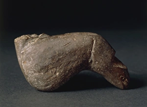 Fragment of sculpture representing leg, from Caverna (cave) della Pollera, Finale Ligure Fragment of sculpture representing leg, from Caverna (cave) della Pollera, Finale Ligure