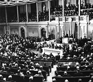 Franklin Roosevelt asks Congress to declare war on Japan, December 8, 1941. world war II Franklin Roosevelt asks Congress to declare war on Japan, December 8, 1941. world war II
