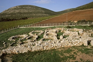 Italy, Sardinia Region, Sassari Province, Palmavera, Ruins of nuragic village Italy, Sardinia Region, Sassari Province, Palmavera, Ruins of nuragic village
