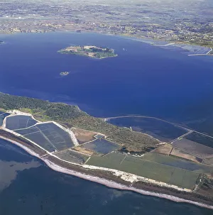 Italy, Sicily Region, Province of Trapani, Aerial view of Natural Reserve of Stagnone Italy, Sicily Region, Province of Trapani, Aerial view of Natural Reserve of Stagnone