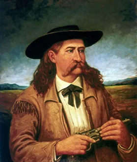 James Butler Wild Bill Hickock (1837-1876) American scout and lawman. Painting James Butler Wild Bill Hickock (1837-1876) American scout and lawman. Painting