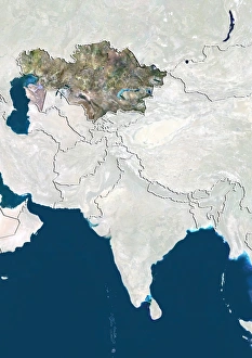Kazakhstan, Satellite Image Kazakhstan, Satellite Image