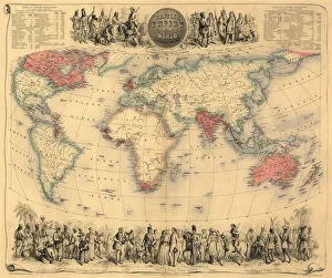 Map of the world circa 1870 with possessions of the British Empire coloured red Map of the world circa 1870 with possessions of the British Empire coloured red
