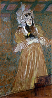Miss May Belfort' oil on wood, 1895, by Henri de Toulouse-Lautrec (1864-1901 Miss May Belfort' oil on wood, 1895, by Henri de Toulouse-Lautrec (1864-1901