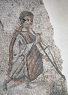 Mosaic depicting a musician from Aquileia, Udine province, Italy, Roman civilization Mosaic depicting a musician from Aquileia, Udine province, Italy, Roman civilization