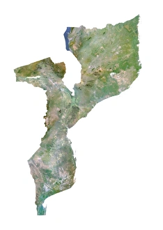 Mozambique, Satellite Image Mozambique, Satellite Image