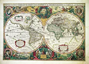 Nova totius Terrarum Orbis Geographica ac hydrographica tabula, by Henricus Hondius Nova totius Terrarum Orbis Geographica ac hydrographica tabula, by Henricus Hondius