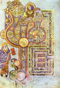 Opening words of St Matthew's Gospel Liber Generationes. From The Book of Kells Opening words of St Matthew's Gospel Liber Generationes. From The Book of Kells