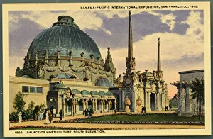 Postcard of the Palace of Horticulture. ca. 1915, Visitors to the 1915 Panama-Pacific Postcard of the Palace of Horticulture. ca. 1915, Visitors to the 1915 Panama-Pacific