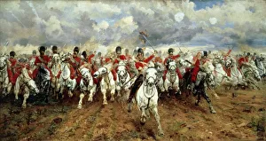 Scotland forever, by Elizabeth Southerden Thompson, oil on canvas, 1881 Scotland forever, by Elizabeth Southerden Thompson, oil on canvas, 1881