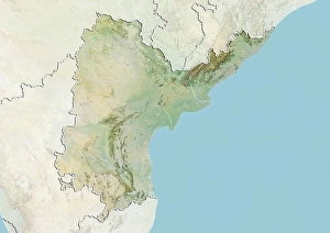 State of Andhra Pradesh, India, Relief Map State of Andhra Pradesh, India, Relief Map