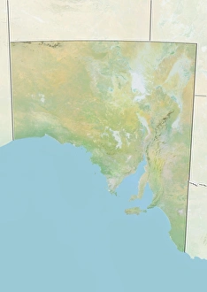 State of South Australia, Australia, Relief Map State of South Australia, Australia, Relief Map