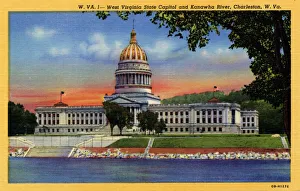 West Virginia State Capitol and Kanawha River, Charleston, West Virginia West Virginia State Capitol and Kanawha River, Charleston, West Virginia