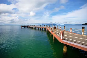 Pier at Independence Beach, Sihanoukville, Cambodia Pier at Independence Beach, Sihanoukville, Cambodia