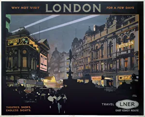 Piccadilly Circus, LNER poster, 1923-1947 Piccadilly Circus, LNER poster, 1923-1947