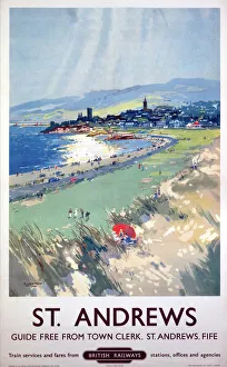 'St Andrews', BR (ScR) poster, c 1950s 'St Andrews', BR (ScR) poster, c 1950s