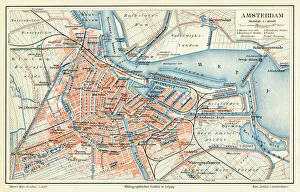 Amsterdam city map 1895 Amsterdam city map 1895