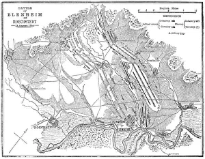 Battle of Blenheim (Hoechstedt) - map drawn in 1880 Battle of Blenheim (Hoechstedt) - map drawn in 1880