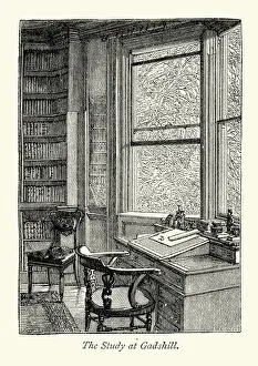 Charles Dickens study at Gads Hill Place Charles Dickens study at Gads Hill Place