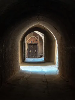 Covered alley in Yazd old town, Iran Covered alley in Yazd old town, Iran