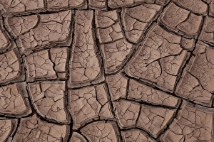 Cracked dry soil of a riverbed, Argentinian Andes, Uspallata, Mendoza province, Argentina Cracked dry soil of a riverbed, Argentinian Andes, Uspallata, Mendoza province, Argentina