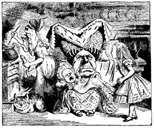 Duchess and crying baby illustration, (Alice's Adventures in Wonderland) Duchess and crying baby illustration, (Alice's Adventures in Wonderland)