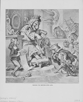 Engraving Of Aesop's Fables Engraving Of Aesop's Fables