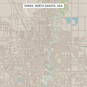 Fargo North Dakota US City Street Map Fargo North Dakota US City Street Map