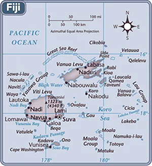 Fiji Country Map Fiji Country Map