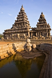 Fountain outside a temple, Shore Temple, Mahabalipuram, Kanchipuram District, Tamil Nadu Fountain outside a temple, Shore Temple, Mahabalipuram, Kanchipuram District, Tamil Nadu