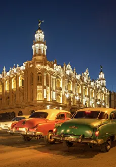 Havana. Old cars and Grand Theater Havana. Old cars and Grand Theater
