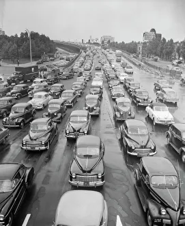 Head-On View Of Traffic Jam Head-On View Of Traffic Jam