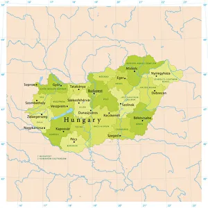 Hungary Vector Map Hungary Vector Map