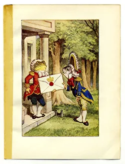 Invitation - frog and fish illustration, (Alice's Adventures in Wonderland) Invitation - frog and fish illustration, (Alice's Adventures in Wonderland)