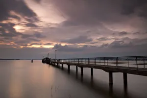 Jetty in Mannenbach on Lake Constance in the evening, Mannenbach, Switzerland, Europe Jetty in Mannenbach on Lake Constance in the evening, Mannenbach, Switzerland, Europe