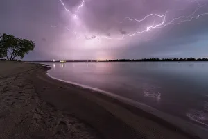 Lake McConaughy Lightning, Nebraska. USA Lake McConaughy Lightning, Nebraska. USA