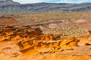 Landscape with Little Finland rock formations in Gold Butte National Monument, Mesquite Landscape with Little Finland rock formations in Gold Butte National Monument, Mesquite
